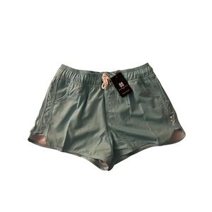 BONDI BEAMERS Swim Shorts Turquoise Blue Elastic Waist Drawstring Womens,‎ 12